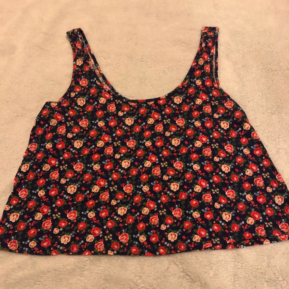Forever 21 floral crop top